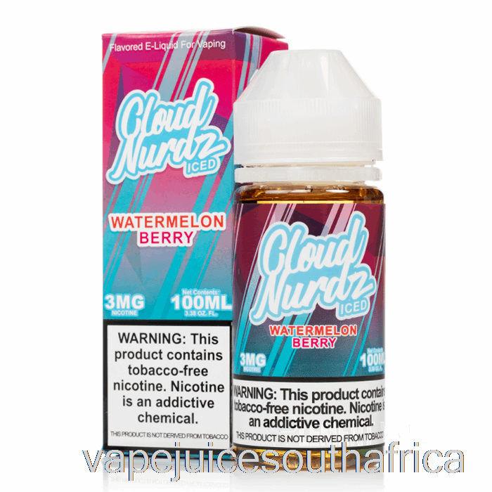 Vape Juice South Africa Iced Watermelon Berry - Cloud Nurdz - 100Ml 3Mg